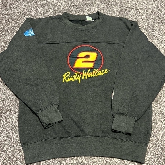 Nutmeg Other - Vintage 1990's Nutmeg Mills Black Medium Rusty Wallace Sweatshirt